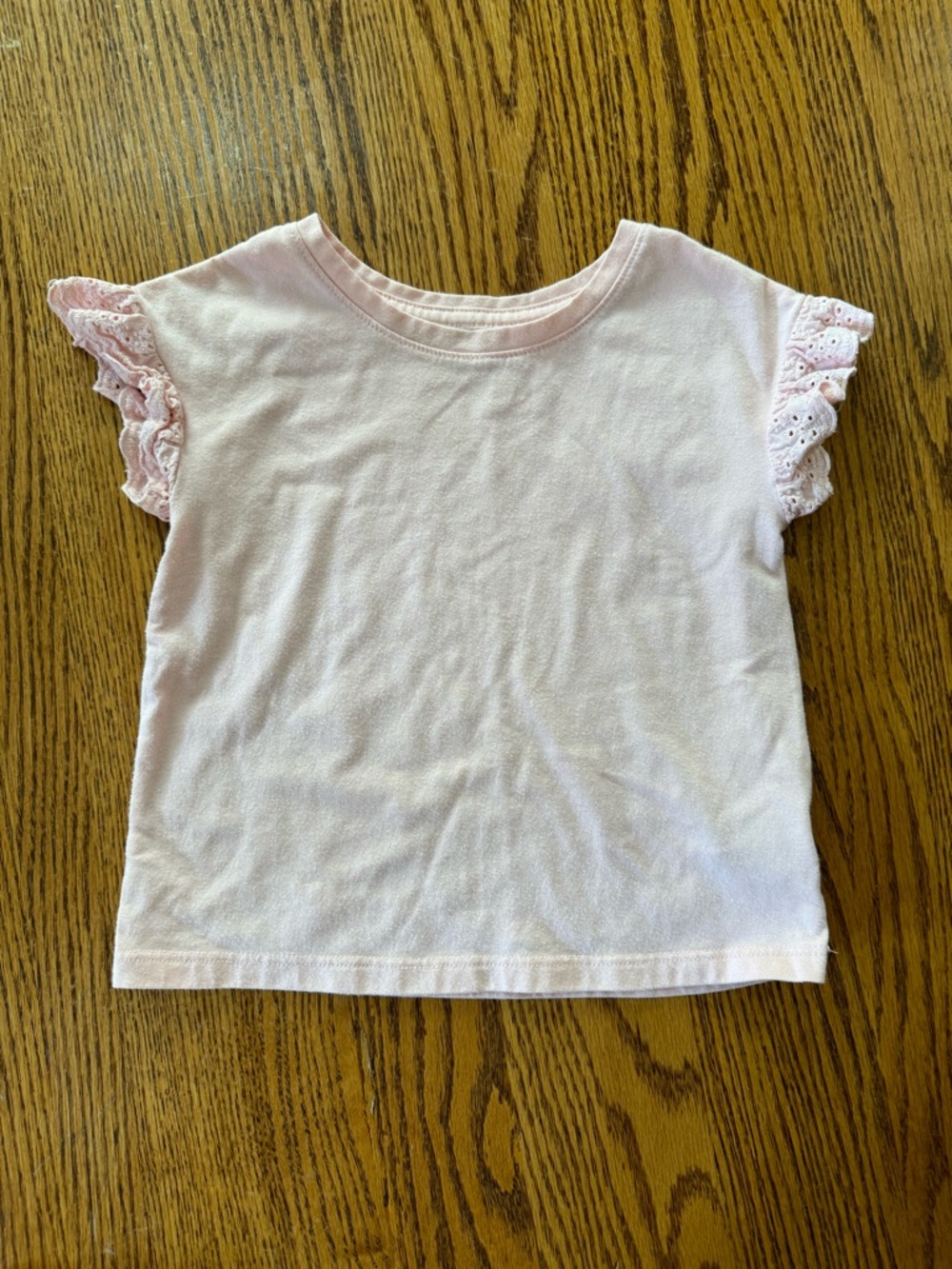2t Toddler Girls Pink Eyelet Flutter Sleeve Tee cat & jack